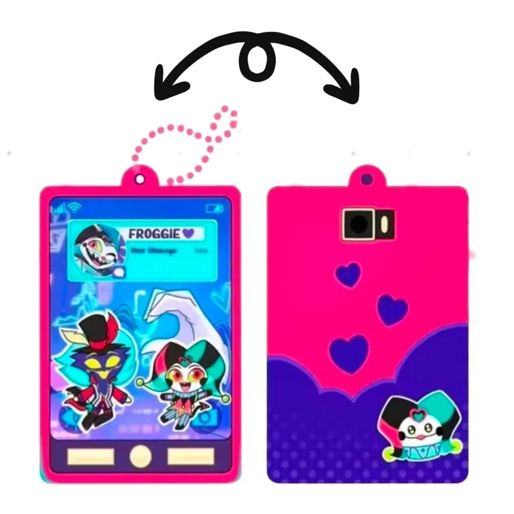Fizzarolli and Asmodeus Shaker Charm Keychain Helluva Boss Fizz & Oz Cell Phone